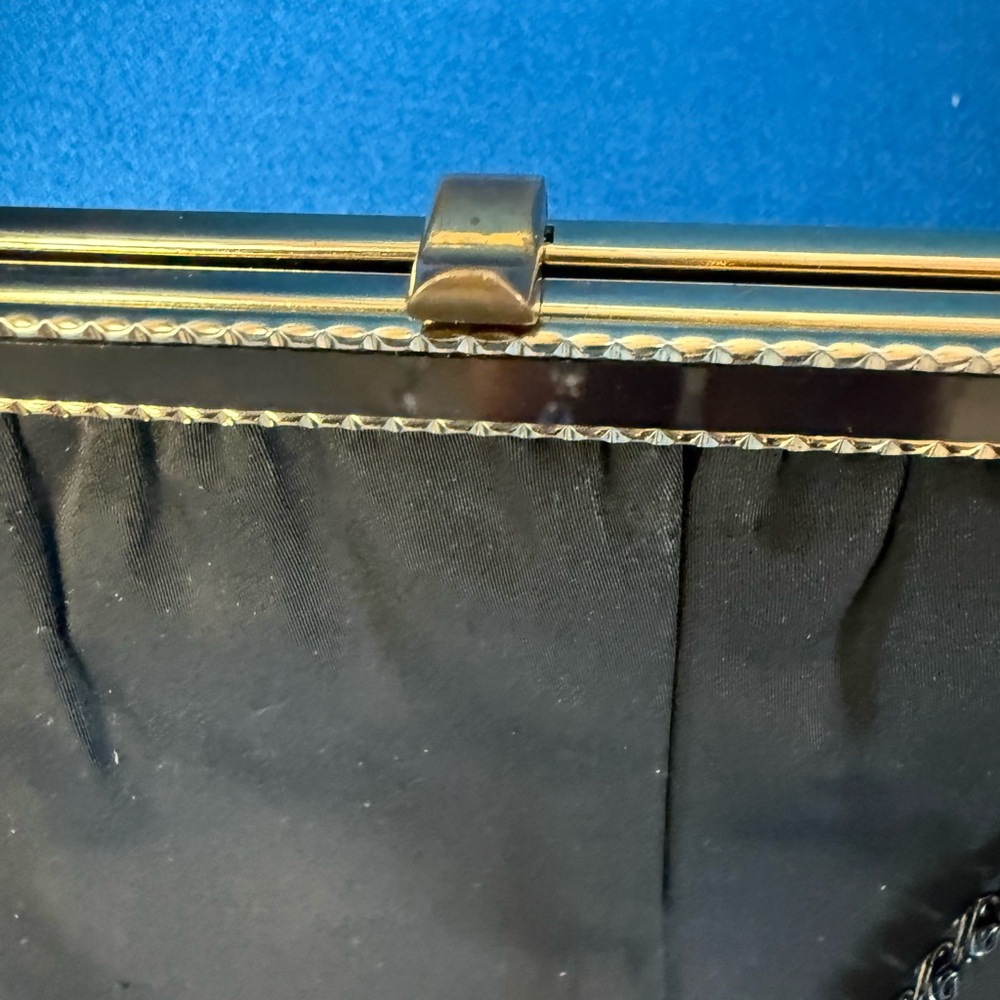 After Five Vintage Black & Gold Evening Bag - Picture 7 of 11